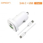 [帮] 3.4A CŸ USB 2Ʈ  ʼ  DR-CAR-3.4A-CU - PD C to C